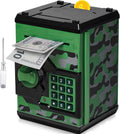 Camouflage ATM Music Automatic Roll Money Coin Bank Smart ATM Password Lock Safe Box