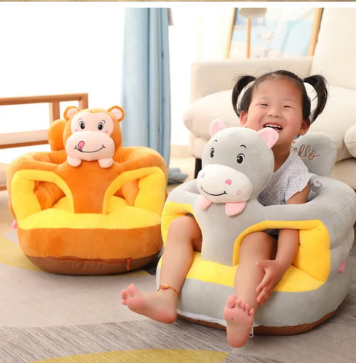 Cute Anti-rollover Baby Learns To Sit On Sofa Cartoon Plush Toys